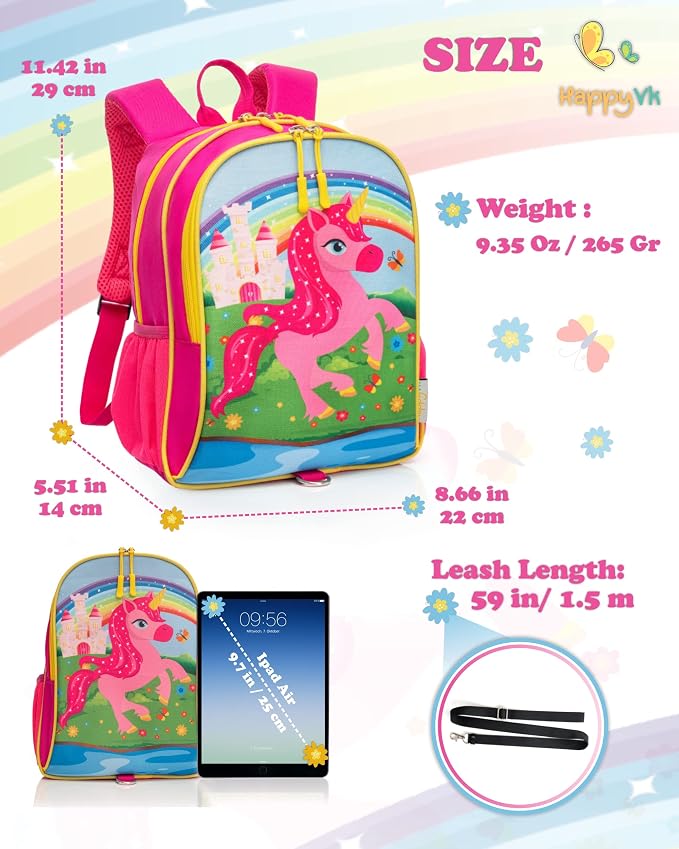 Backpack with Leash for Kids-Anti Lost Walking Toddler Leash-Unicorn design-for - Image 4