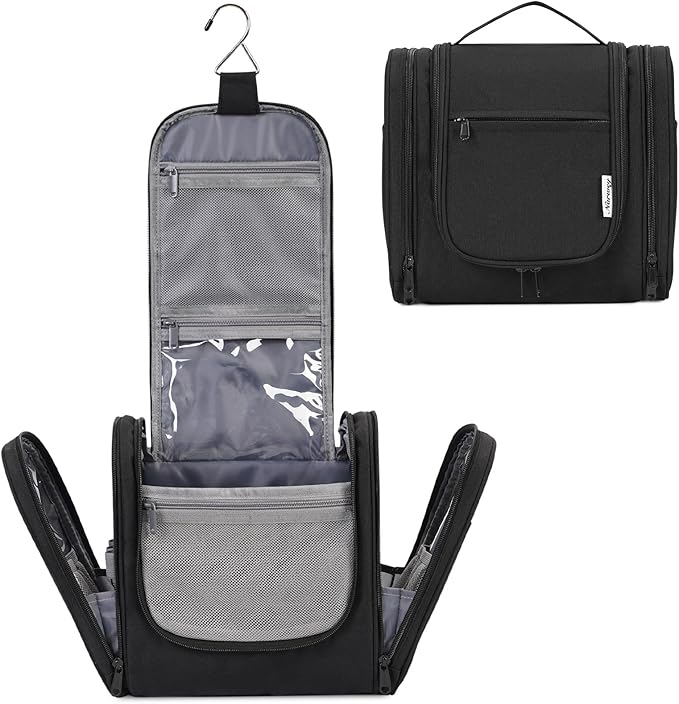 Narwey Hanging Toiletry Bag for Women Travel Makeup Bag Organizer Toiletries by Narwey
