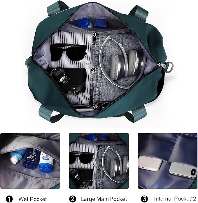 Travel Duffel Bag, Sports Tote Gym Bag, Shoulder Weekender Overnight Bag - Image 6