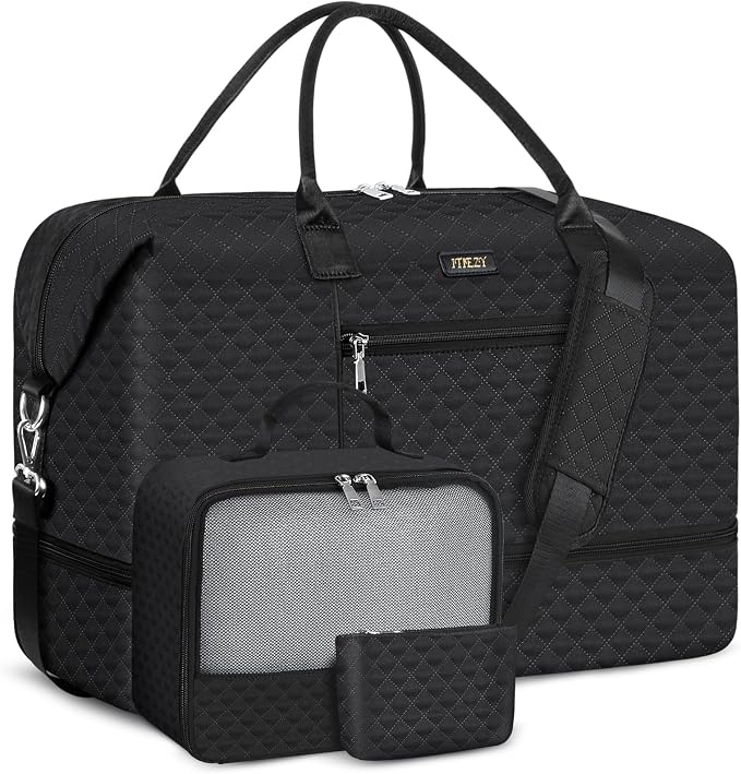 Weekender Bag for Women, Travel Duffel Bag Carry On Overnight Bag by ITIEZY