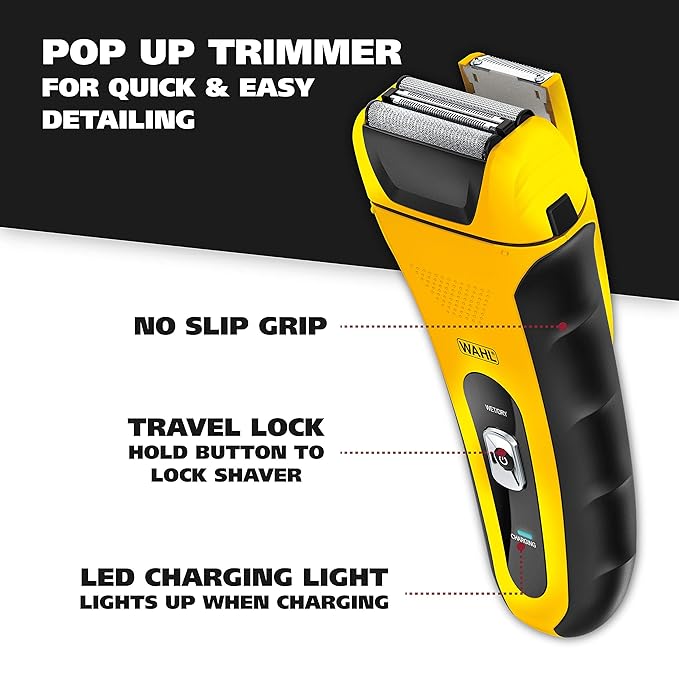 Wahl 7061-100 LifeProof Rechargeable WaterProof Wet/Dry Lithium-ion Shaver - Image 4