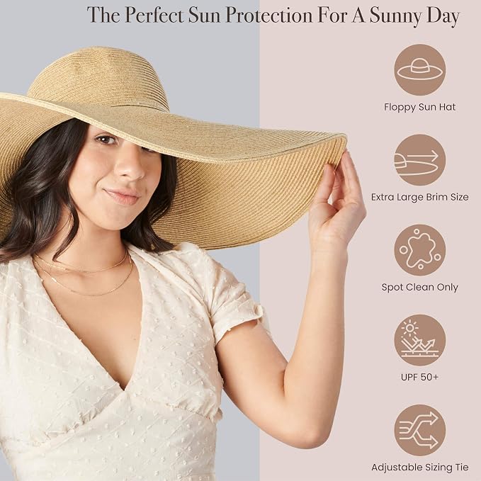 San Diego Hat Company Women's Ultrabraid X-Large Brim Hat, Adjustable Sun Hat - Image 7
