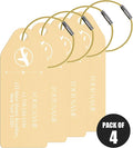 4 PCS Personalized Metal Luggage Tag – Personalized Engraved Suitcase Tag by Binphonesin