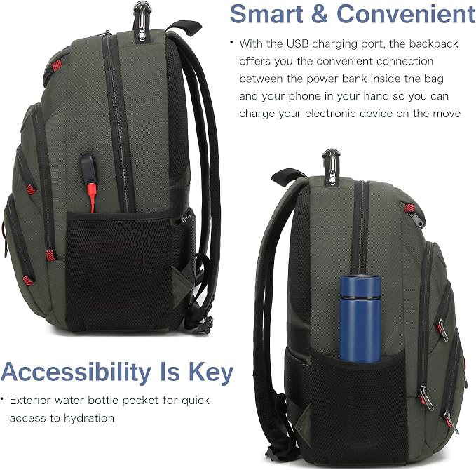 Boavan Laptop Backpack for men, 15.6 inch Laptop Bag - Image 5