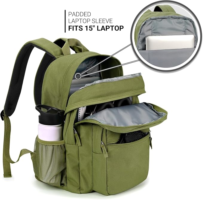 ZORFIN 26L Backpack for College, and Travel: Water Resistant Bookbag - Image 4