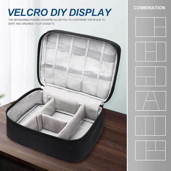 VOCUS Electronics Organizer Travel Cable Organizer Bag - Image 4