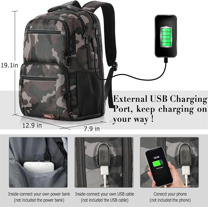 BIKROD Backpack for Boys Men, School Backpack for Teens Girls, Lightweight - Image 4