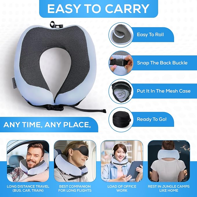 Pure Memory Foam Travel Pillows - Image 5