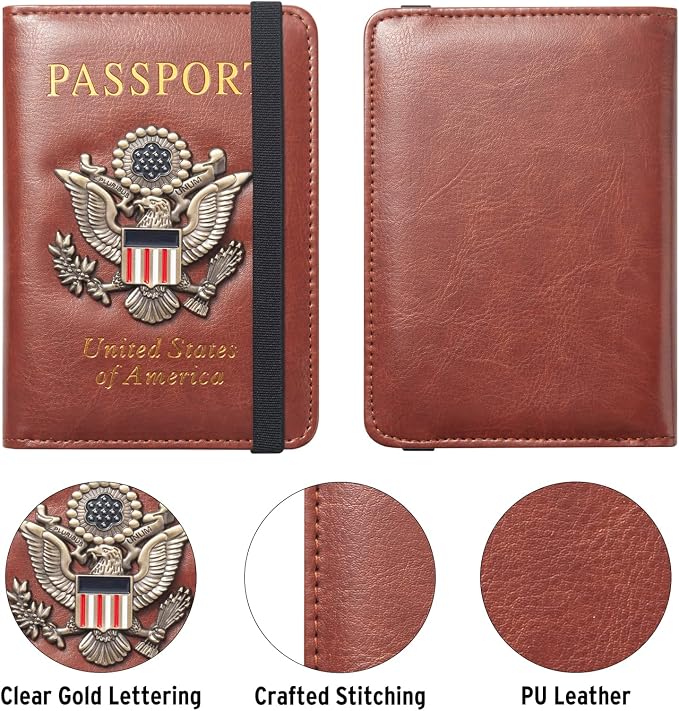 Passport Holder for Travel Passport Cover for Men Passport Wallet Case - Image 5