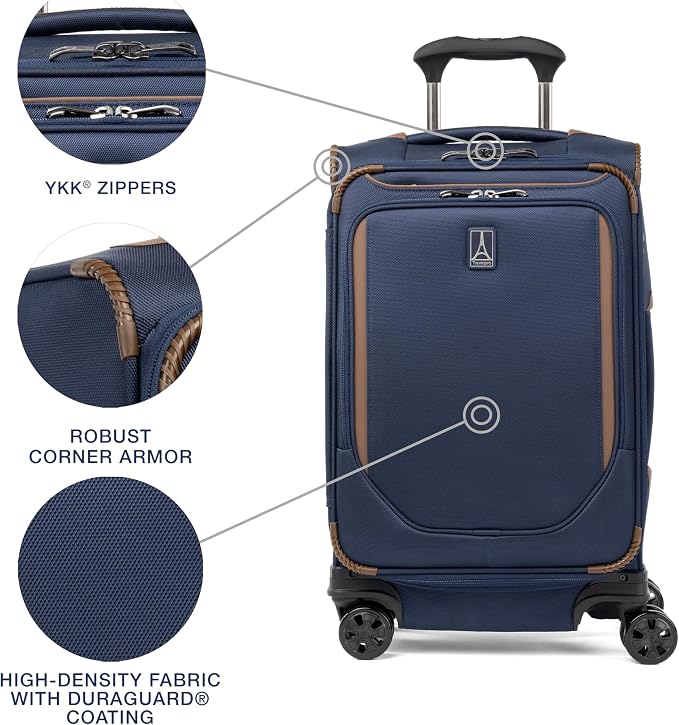 Travelpro Crew Classic Lightweight Softside Expandable Carry on Luggage - Image 3