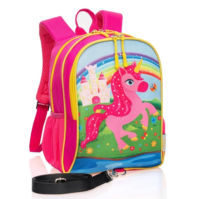 Backpack with Leash for Kids-Anti Lost Walking Toddler Leash-Unicorn design-for by HappyVk