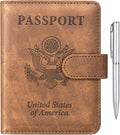 TIGARI Passport Holder for Travel Women Men, PU Leather Waterproof RFID by TIGARI