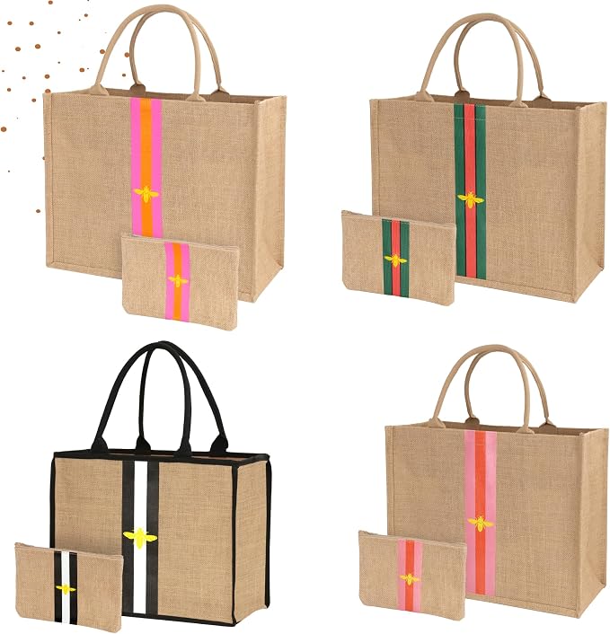 Large Beach Bag Jute Woven Tote - Image 3