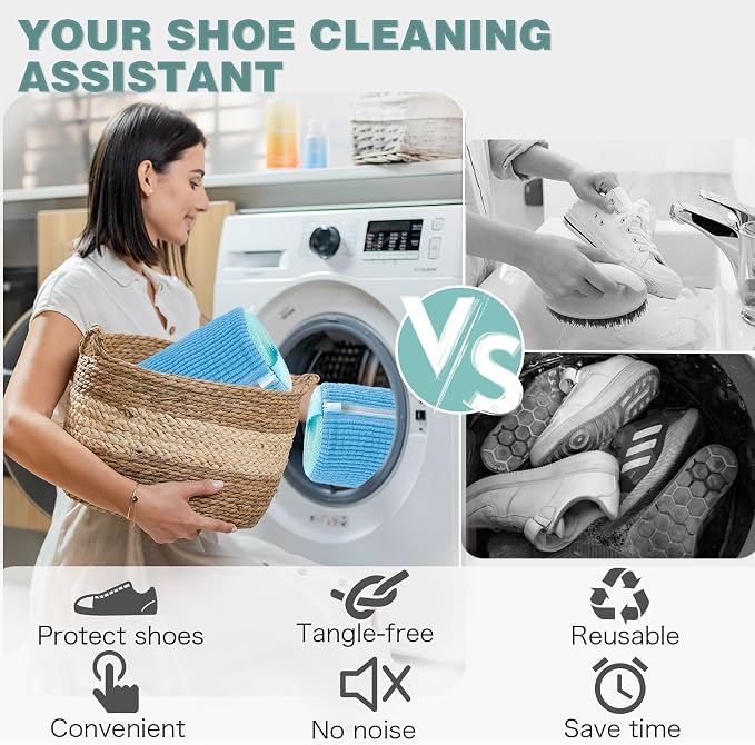 Shoe Washing Machine Bag, Laundry Shoe Bag - Image 5