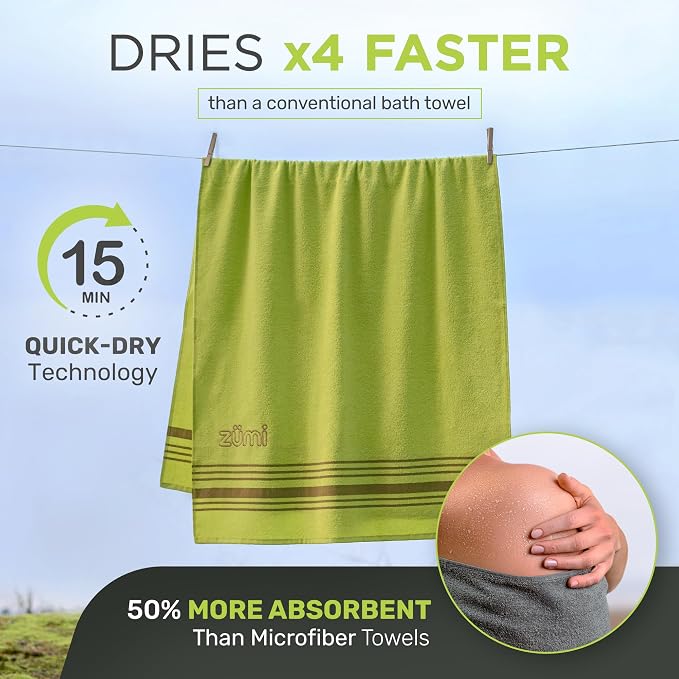 Zumi 100% Cotton Quick Dry Travel Towel - Image 5