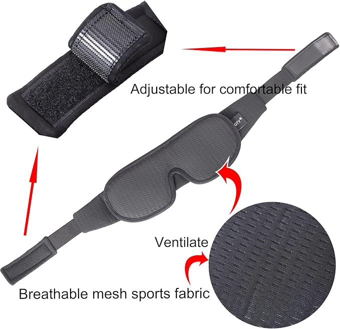 Sleep Mask for Men and Women 3D Contoured Eye Mask Patented Adjustable Light - Image 3
