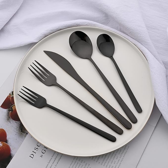 20 Pieces Silverware Set 304 Stainless Steel, Healthy & Eco-Friendly Silver - Image 2
