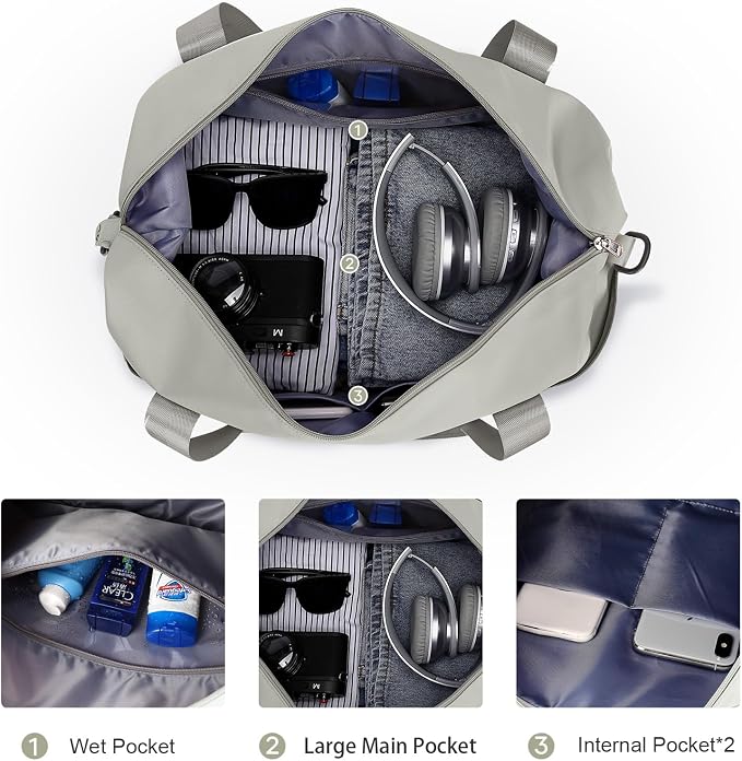 Travel Duffel Bag, Sports Tote Gym Bag, Shoulder Weekender Overnight Bag - Image 6