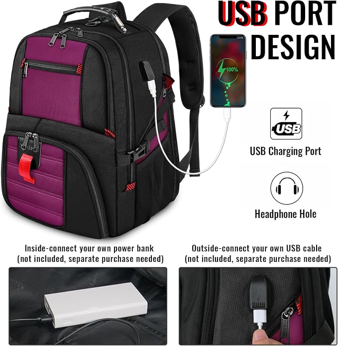 YOREPEK Travel Backpack, Extra Large 50L Laptop Backpacks - Image 4