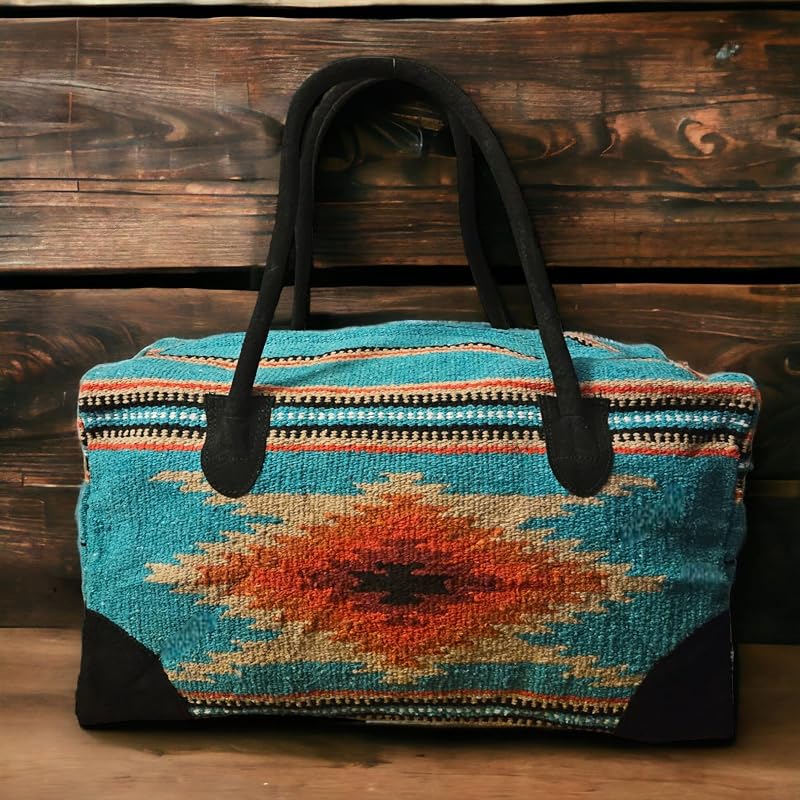 Southwestern Large Weekender Travel Bag Western Duffle Bag Boho Travel Bag - Image 3