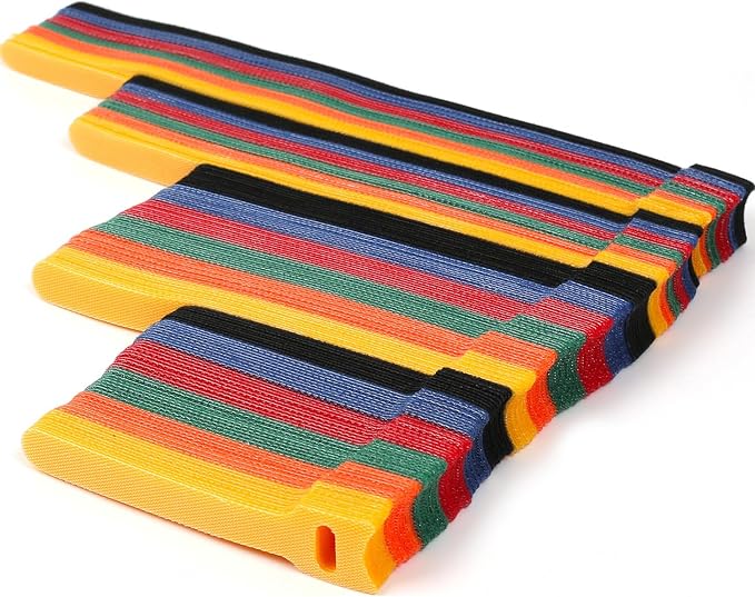 Cable Ties 180PCS, 4+6+8+10 inch Reusable Multi-Colour Cable Ties Wire Ties by HFengQ