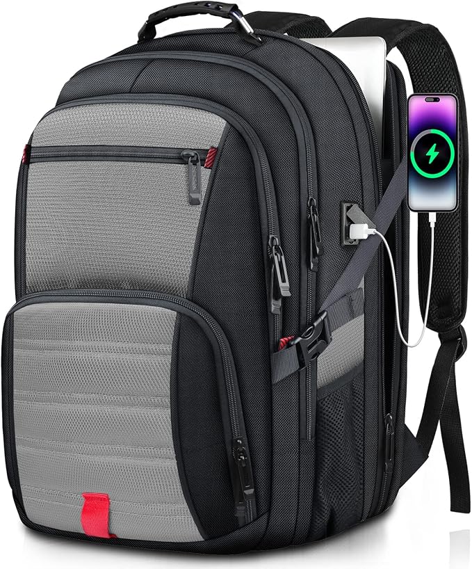 Extra Large Laptop Backpack for Men, Travel Backpack, Big Backpack, 50L Water by TAZBUZO