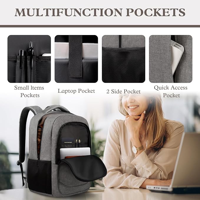 Travel Backpack, Large Travel Backpack, 17 Inch Laptop Bag, Water Resistant - Image 3