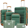 LONG VACATION 6 Piece ABS+PC Hardshell Luggage Set by LONG+VACATION