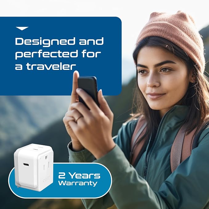 Ceptics World Travel Plug Adapter Set, Safe USB-C 3.0-2 USA Socket, 30W PD & QC - Image 9