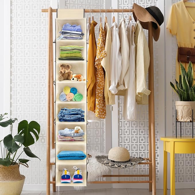 Large-Sized Hanging Shoe Organizer 8-Shelf, Hanging Closet Organizer - Image 2