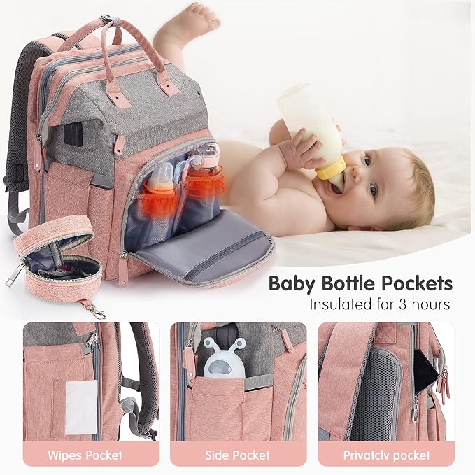 DERJUNSTAR Baby Diaper Bag Backpack - Image 3