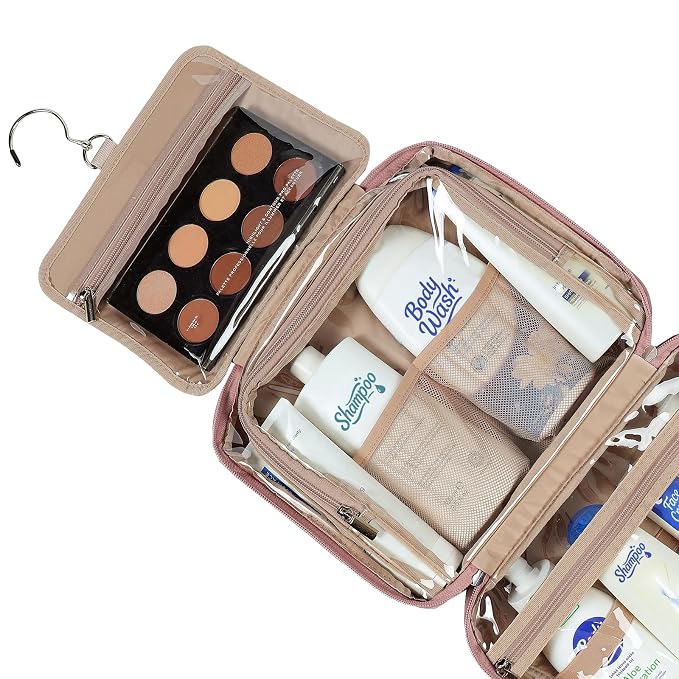 NISHEL Travel Toiletry Bag for Women Large Capacity, Makeup Essentials Organizer - Image 3