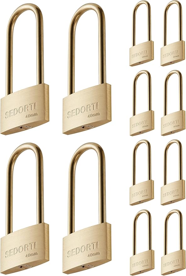 Weather Proof Lock, Keyed Alike Solid Brass Padlocks by SEDORTI