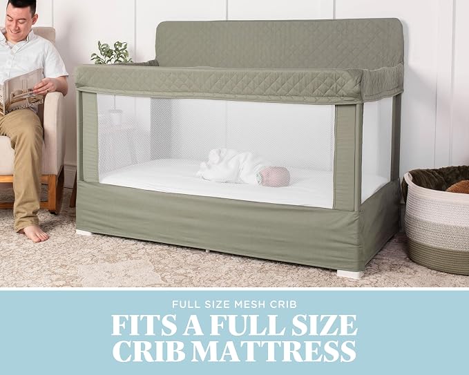 Baby Delight Lunaire Full Size Crib | Breathable Mesh Baby Crib | Tool-Free - Image 3