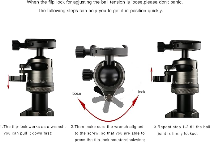 BONFOTO Portable Aluminum Alloy B674A Lightweight Camera Travel Tripod Monopod - Image 7