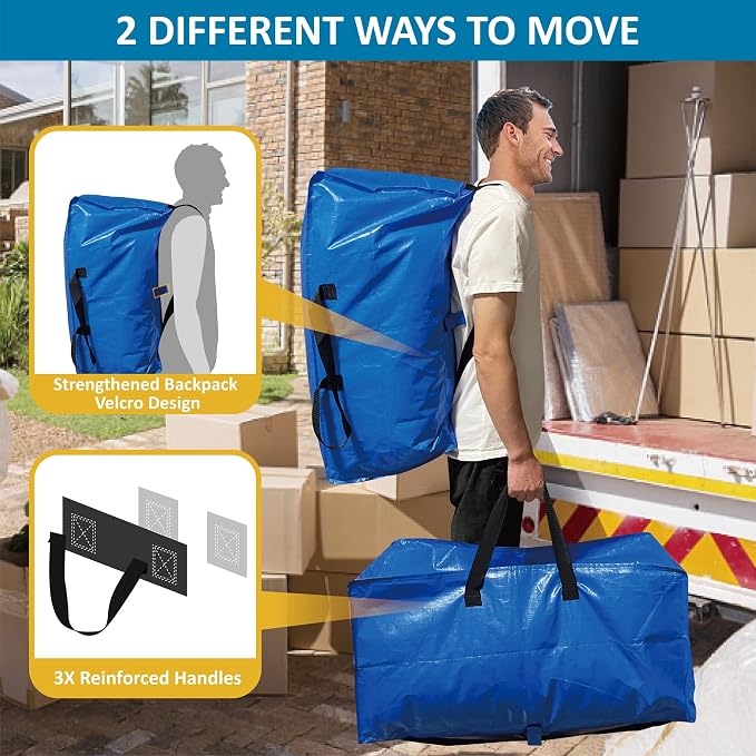 20 Pack Heavy Duty Extra Large Moving Totes - Image 4