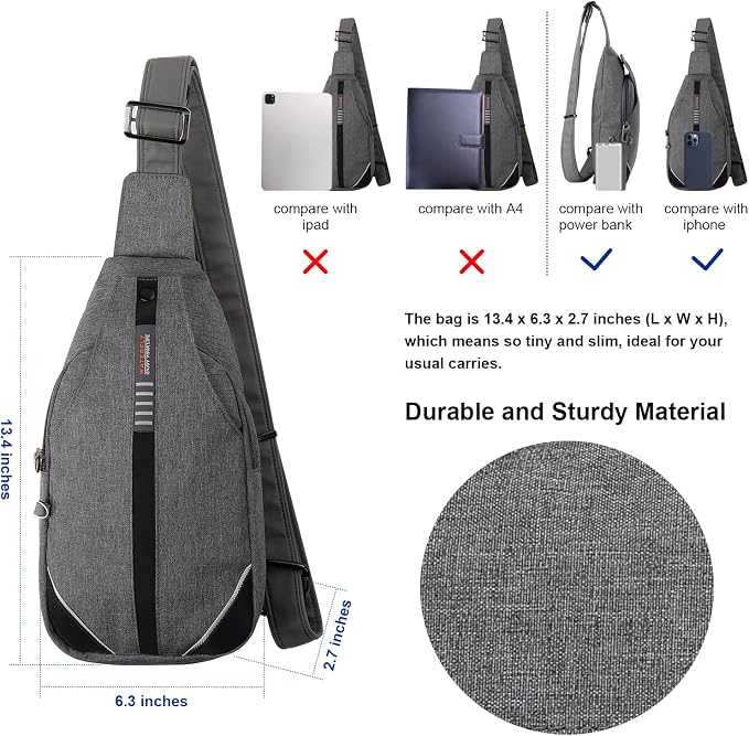 WATERFLY Small Crossbody Sling Backpack Anti Theft Backpack - Image 4