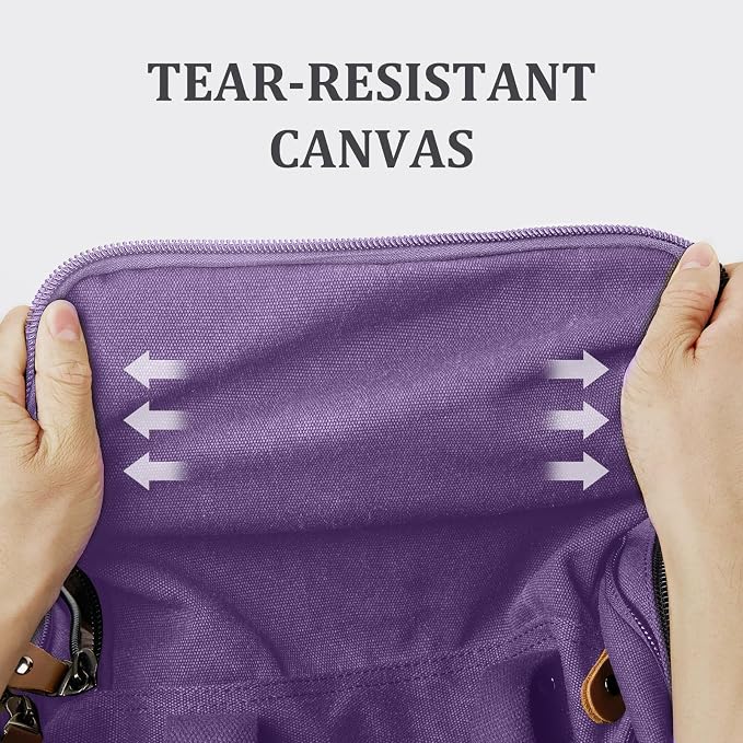 Gonex Canvas Duffle Bag for Travel 50L Expandable Duffel Weekend Overnight Bag - Image 2