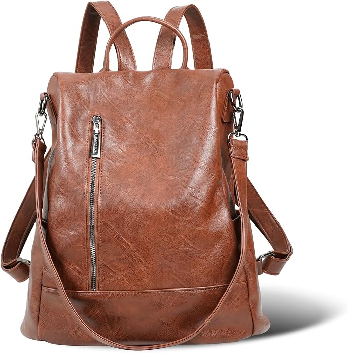 Women Backpack Purse PU Leather Anti-theft Casual Shoulder Bag Fashion Ladies - Image 2