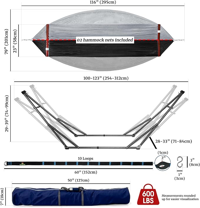 Tranquillo Combo x2 Hammocks - Image 7