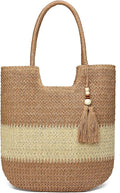 Straw Beach Bags for Women Woven Beach Tote Bag Casual Boho Large Shoulder by YAVCOOL