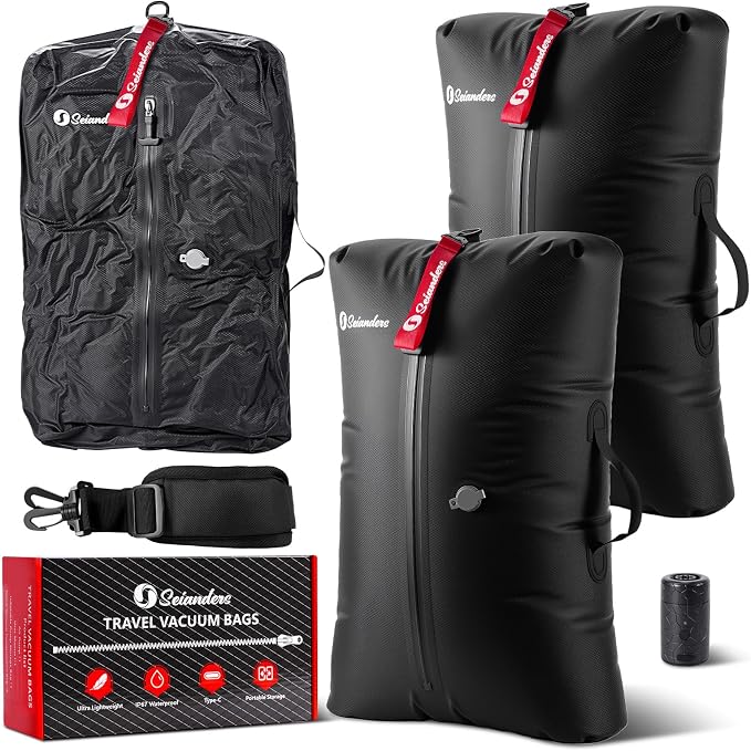 Vacuum Bags for Travel Luggage, Vacuum Clothing Compression Bag by Seianders