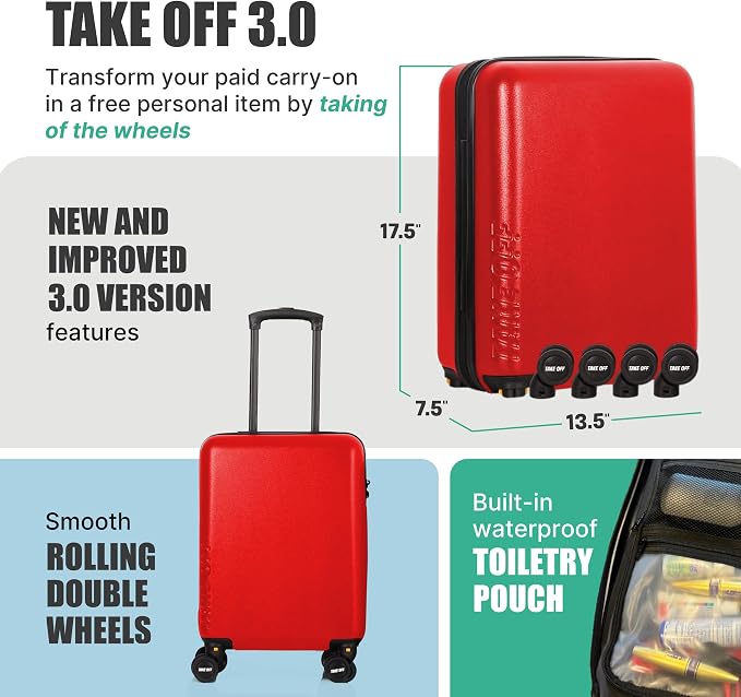 Take OFF Luggage Personal Item 3.0 – 18x14x8 Underseat Carry On - Image 2
