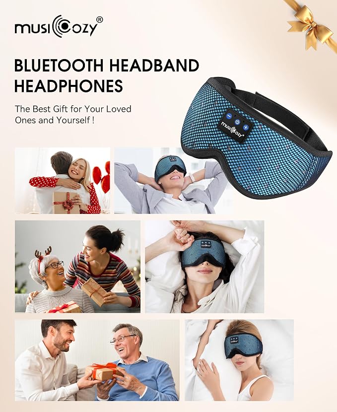 MUSICOZY Sleep Headphones Breathable Sleep Mask Bluetooth 5.4 Wireless - Image 7