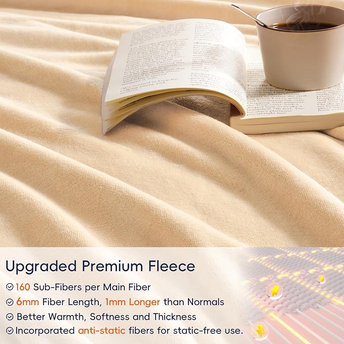 PHF Oversized King Fleece Blanket 120"x120", No Shed No Pilling Big Soft Blanket - Image 7