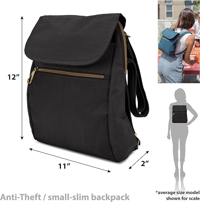 Travelon Anti-Theft Signature Slim Backpack - Image 3
