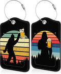 Sasquatch Luggage Tag for Suitcase 2 Pack Leather Luggage Tag by Unknown