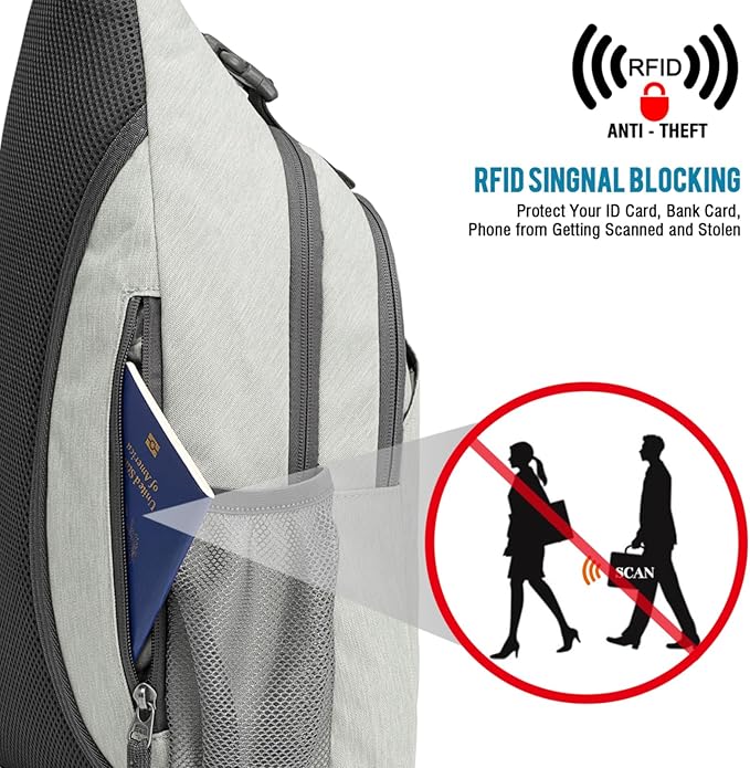 G4Free Sling Bag RFID Blocking Sling Backpack Crossbody Chest Bag Daypack - Image 2