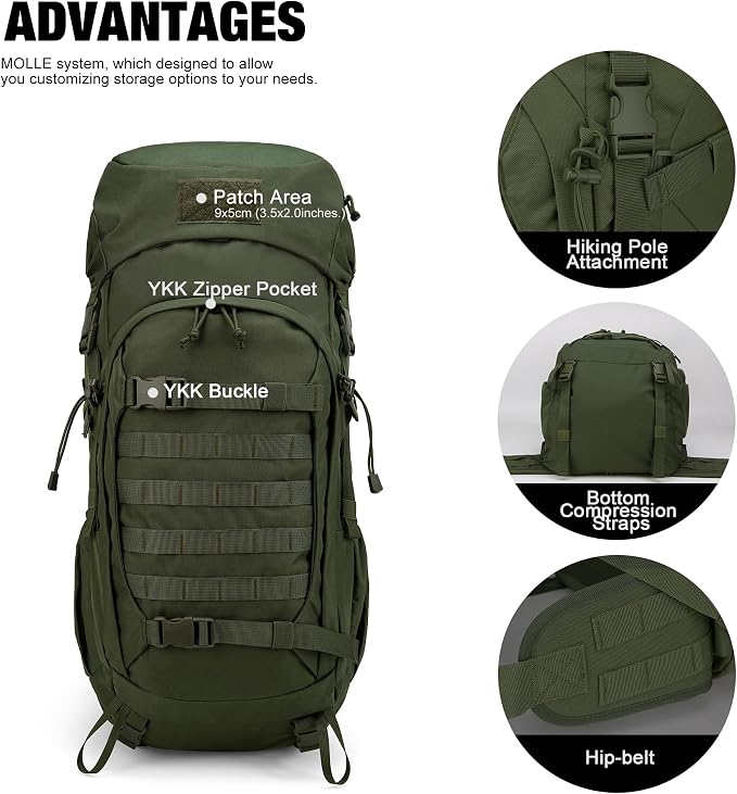 Mardingtop 50L Hiking Backpack, Backpacking Backpack - Image 4