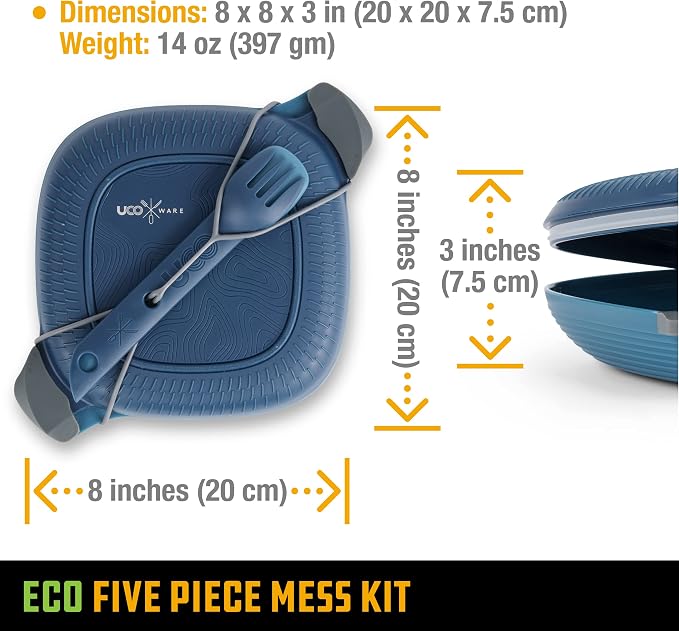 UCO Recycled ECO 5-Piece Camping Mess Kit - Image 6